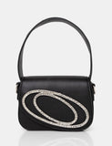 The Tonic Black Pu Diamante Mini Grab Bag