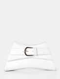 The Charli White Croc Adjustable Strap Mini Bag