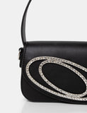 The Tonic Black Pu Diamante Mini Grab Bag