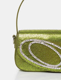 The Tonic Cracked Lime Pu Diamante Mini Grab Bag