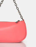 The Leia Neon Pink Pu Shoulder Chained Bag