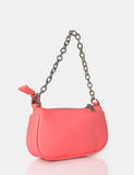 The Leia Neon Pink Pu Shoulder Chained Bag