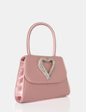 The Heart Baby Pink Satin Mini Bag