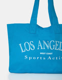 The LA Overiszed Blue Canvas Tote Bag