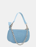 The Leia Light Blue Denim Shoulder Chained Bag