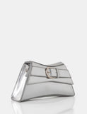 The Charli Silver Metallic Adjustable Strap Mini Bag