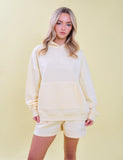 Kaiia Slogan Oversized Hoodie Lemon