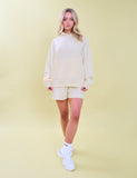 Kaiia Slogan Oversized Hoodie Lemon