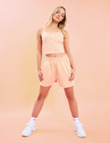 Kaiia Logo Sweat Shorts Peach