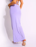 Slinky Maxi Skirt Co-ord Lilac