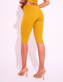 Knot Front Mesh Capri Pant Lime